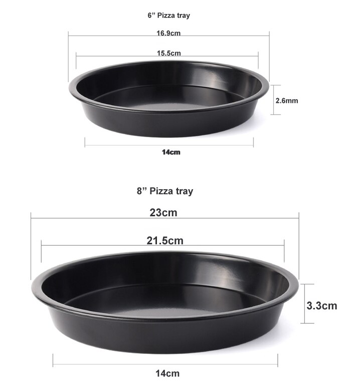 Pizza tray ,8",10",12",14"Non-stick oven bake tray ,oven accessories: 6 and 8 inches