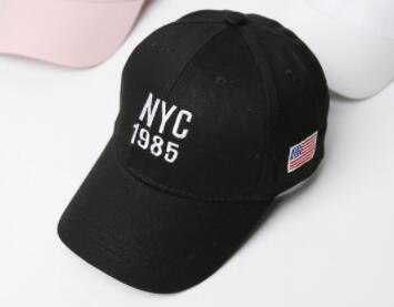 låve baby baseball lue hattemaker jenter takrenne snapback caps casquette brev nyc buet sommer lue solhatt mesh låve caps: Svart