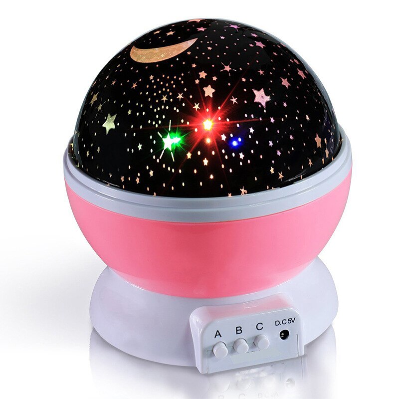 LED Projector Star Moon Night Light Sky Rotating Operated Nightlight Lamp For Children Kids Baby Bedroom Nursery Christmas