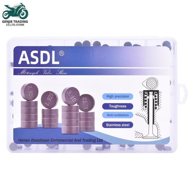 9.48mm Valve Shim 5pcs Motorcycle Engine Parts Adjustable 1.2-4.0 Complete Refill Kit for Honda for Suzuki for Yamaha Kawasaki