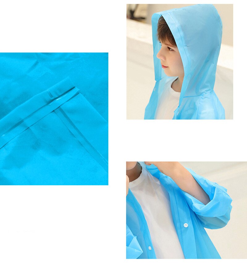 EVA niños impermeable grueso impermeable lluvia abrigo niños transparente niños niñas chaqueta impermeable traje de lluvia