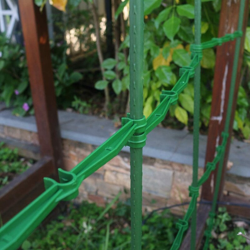 20 braços da estaca dos pces para a gaiola do tomate, haste plástica ajustável da conexão da estaca da planta para todas as estacas da planta do diâmetro de 11mm