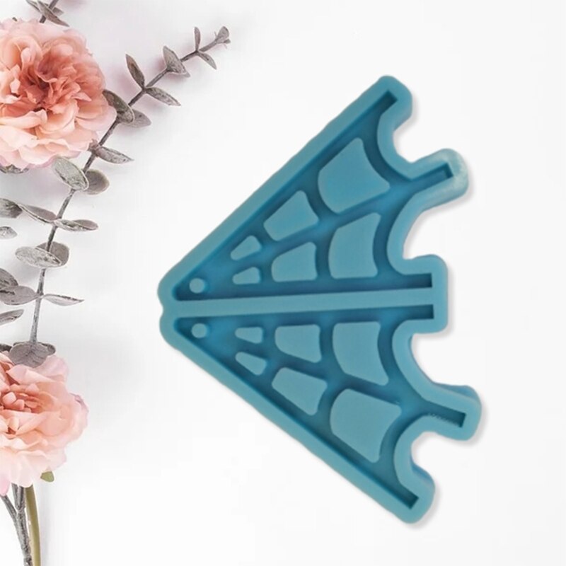 Diy-knutselwerkjes, oorbellen in de vorm van een spinnenweb, siliconen mal voor het gieten van sieradenhangers, gereedschap voor het maken van kristallen epoxyharsmal