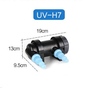 JEBO Aquarium UV Sterilizer Lamp Pond Fish Tank UV Kill Algae Ultraviolet Filter Clarifier Water Cleaner AC220-240V 5W-36W: 7W