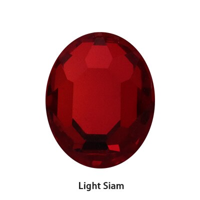 8x10mm Oval Nail Art Decorations Crystals Strass Flat Back Stones Rhinestones Applique Color Stone for Craft Dress Gymnastic Clo: Light Siam