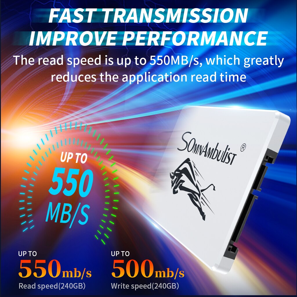 Blanco 2,5 pulgadas ssd 60GB 120GB 240GB 480GB 960GB 2TB SATA 3 escritorio del ordenador portátil SSD