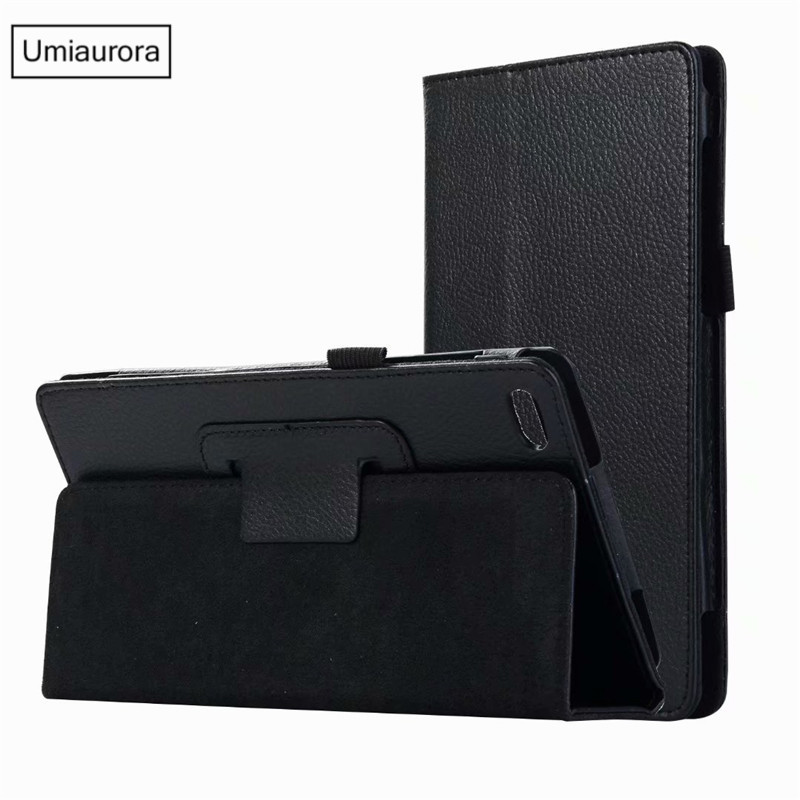 Case Voor Lenovo Tab M7 Case Pu Leather Flip Stand Cover Voor Lenovo Tab M7 TB-7305F TB-7305I TB-7305X 7.0 Inch tablet Case Funda: Black