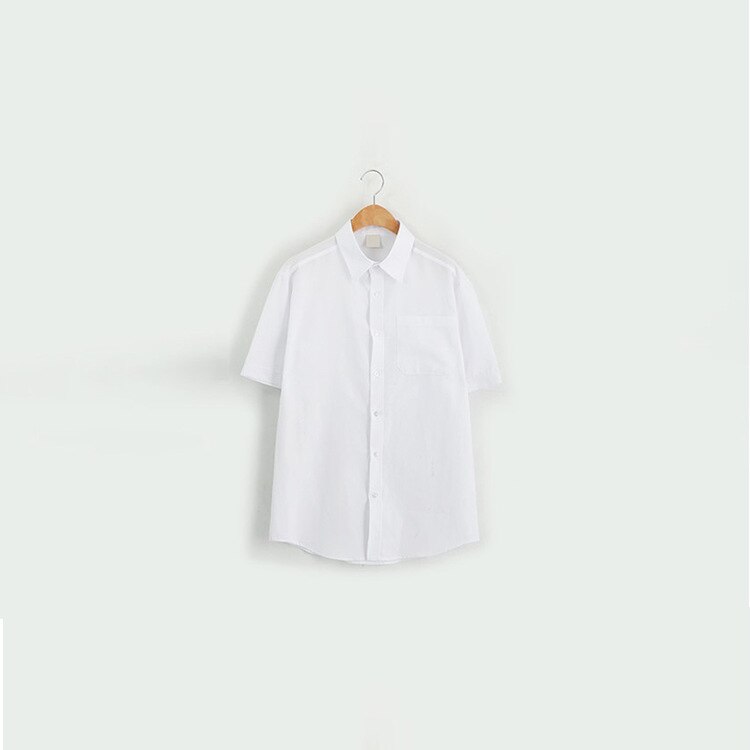 Heren slim kreukvrij lente heren overhemd met korte mouwen casual