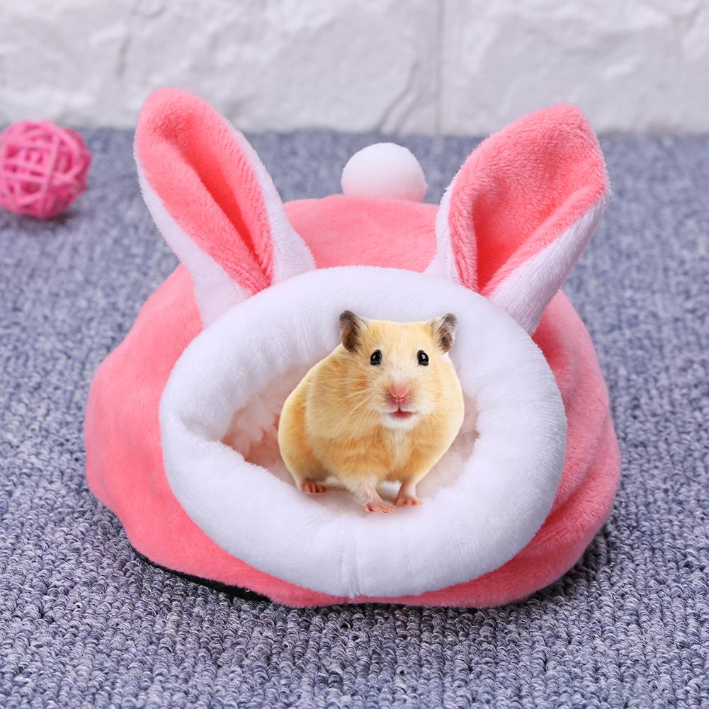 Invierno cálido nido de hamsters erizo cama de yurta perreras ratón pollo Casa de algodón Animal PEQUEÑO camas Cueva, suministros para mascotas, rata ratones nido