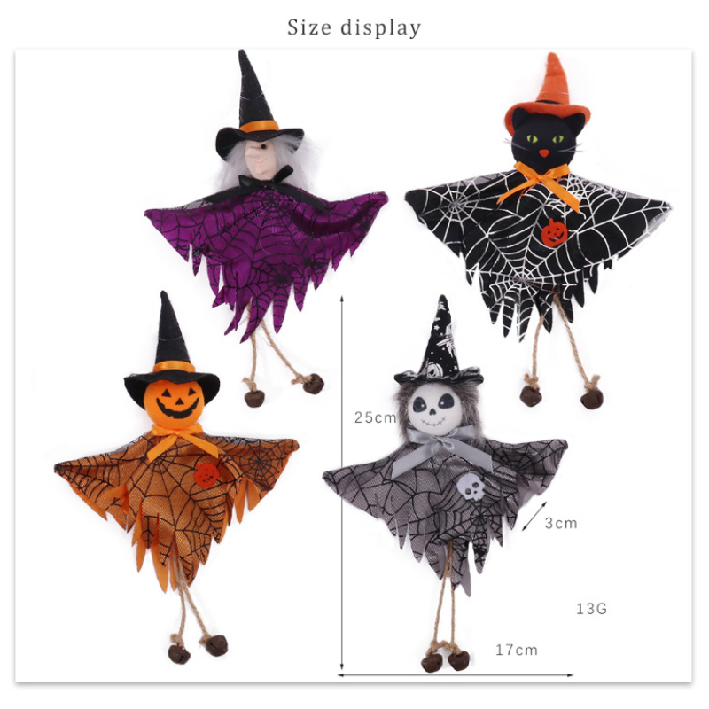 Halloween-dekorasjoner dukkebardekor gresskar spøkelsesheks anheng skummel halloween barn halloween-festdekorasjon til hjemmet