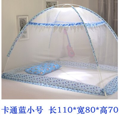 Anti-mosquito nets cot mosquito nets child-free installation bottomless baby bedspread encryption collapsible 2 color options: blue