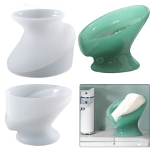 Blatt bilden Seife Kasten Silikon bilden DIY Epoxid Harz Seife Halfter Gericht Formen Schlecht Lagerung Platte Tablett Harz Handwerk Gießen formen