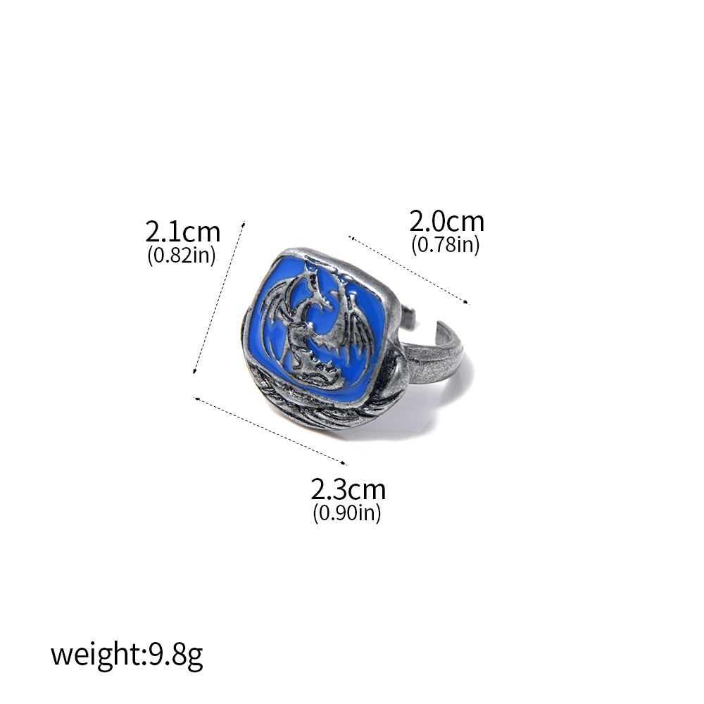 Game Dark Souls Ring Black Red Sapphire Vintage Style Ring Adjustable Metal Rings For Women Men Cosplay Jewelry Accessories: wine red