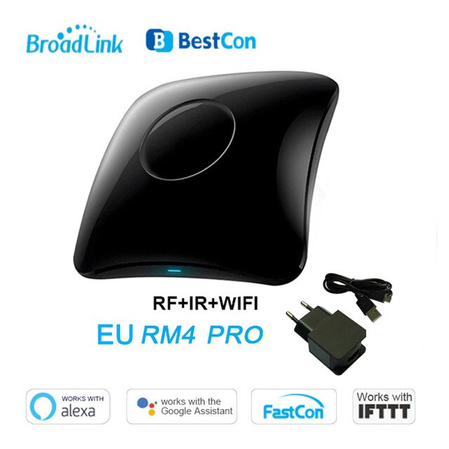Broadlink  rm4 pro  rm4c mini wifi ir rf smart home automation universel intelligent fjernbetjening arbejde med alexa google home: Eu  rm4 pro