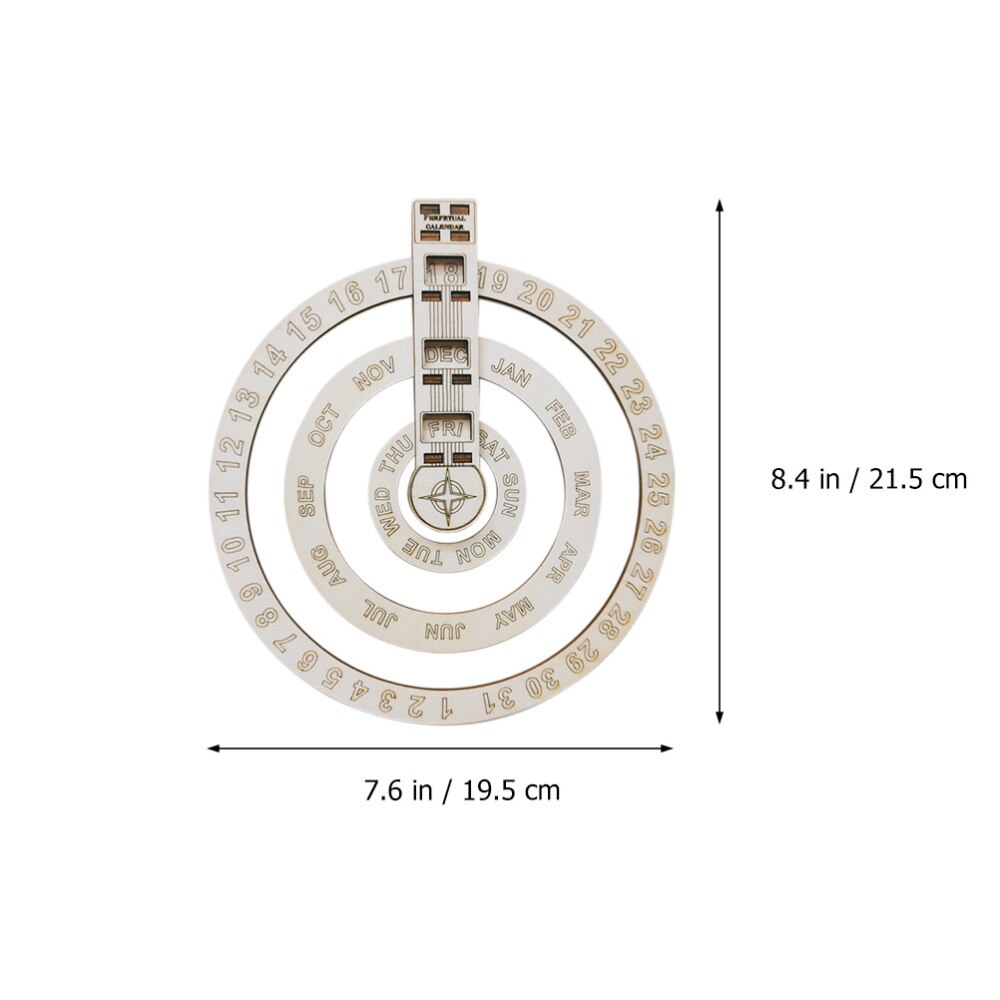 1pc Wooden Hanging Calendar DIY Calendar Home Office Wall Decoration