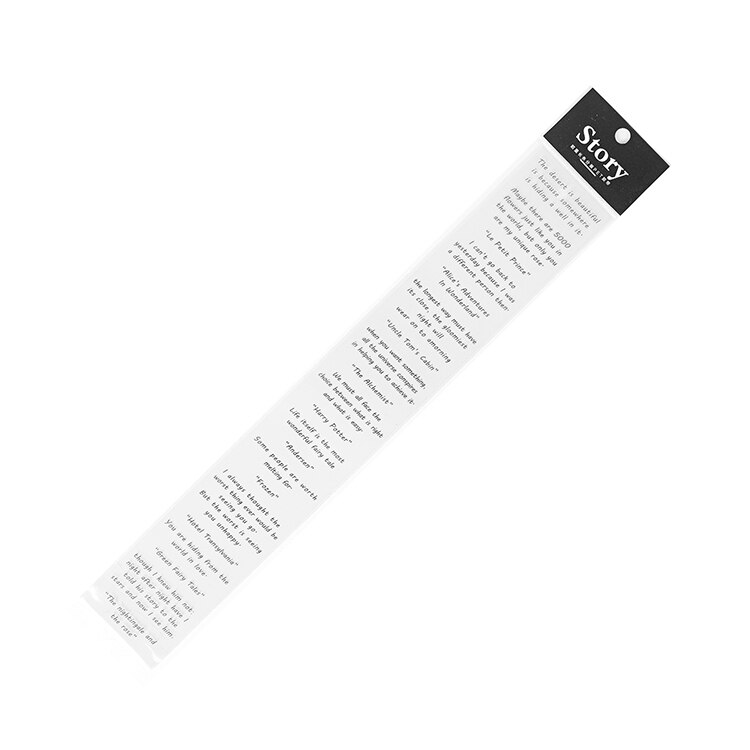 Zwart Engels Serie Basic Tekst Huisdier Washi Afplakband Stickers Scrapbooking Briefpapier Decoratieve Lange Strip Van Tape: 5