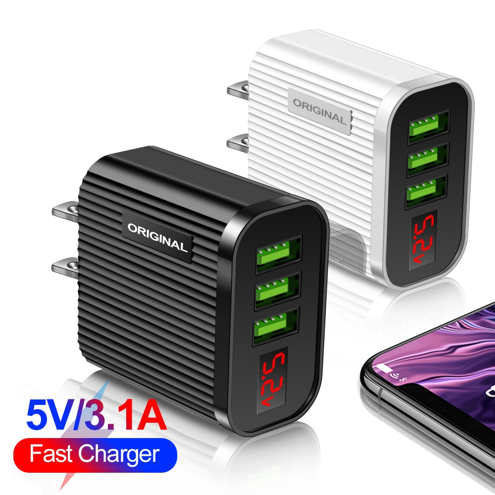 Quick Charge 3.0 Telefoon Oplader 4 Port Usb 35W Qc 3.0 Fast Charger Voor Iphone 11 Muur Travel Charger adapter Voor Xiaomi Huawei