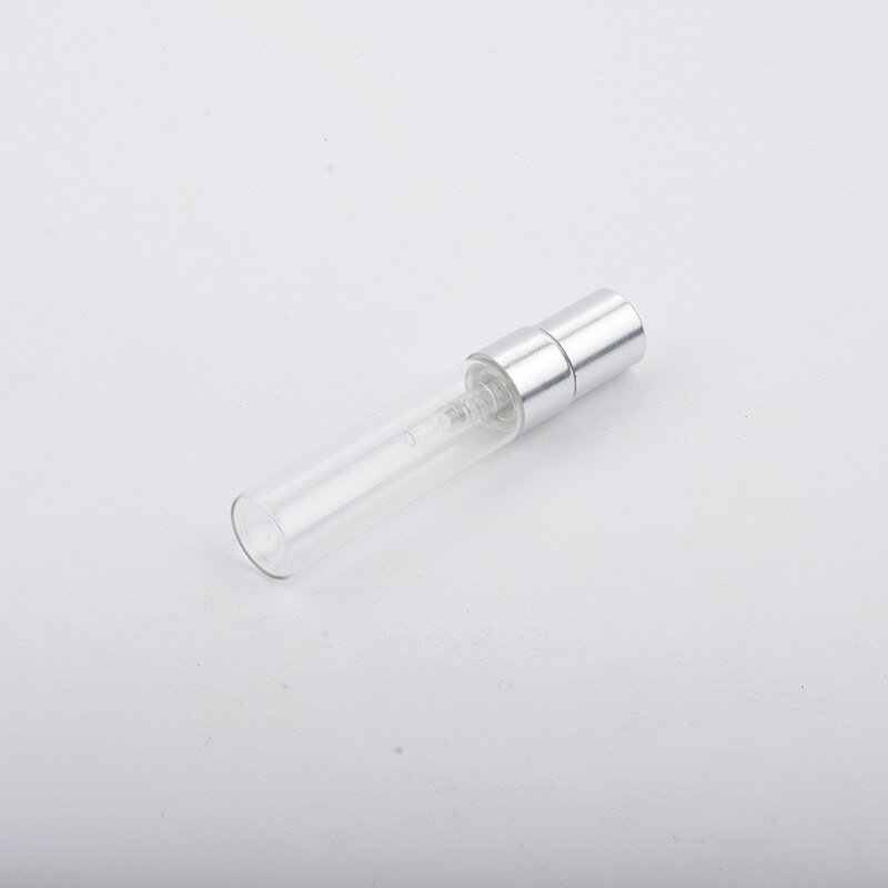 100pcs 2ml 3ml 5ml 10ml Glass Atomizer Bottle Refillable Colorfull Aluminum cap Spray Perfume Bottle Travel Bottles Container: Silver / 12ml