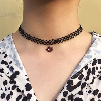 Eenvoudige damesdecoratie sleutelbeenketting kleine duivel spook creatieve carnaval halloween ketting vrouwelijke ketting sieraden