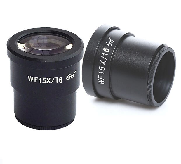 WF15X 16mm Zoomen Stereo Mikroskop Hohe Eyepiont Okular Objektiv Stereomicroscope Glas Montage Größe 30mm und Lesen Skala 0,1mm: 2Stck WF15X