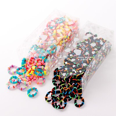 100pcs accessori per capelli per bambini coreani per ragazze larghezza 3cm anello per asciugamano per capelli anello per capelli per bambini elastico corda per capelli