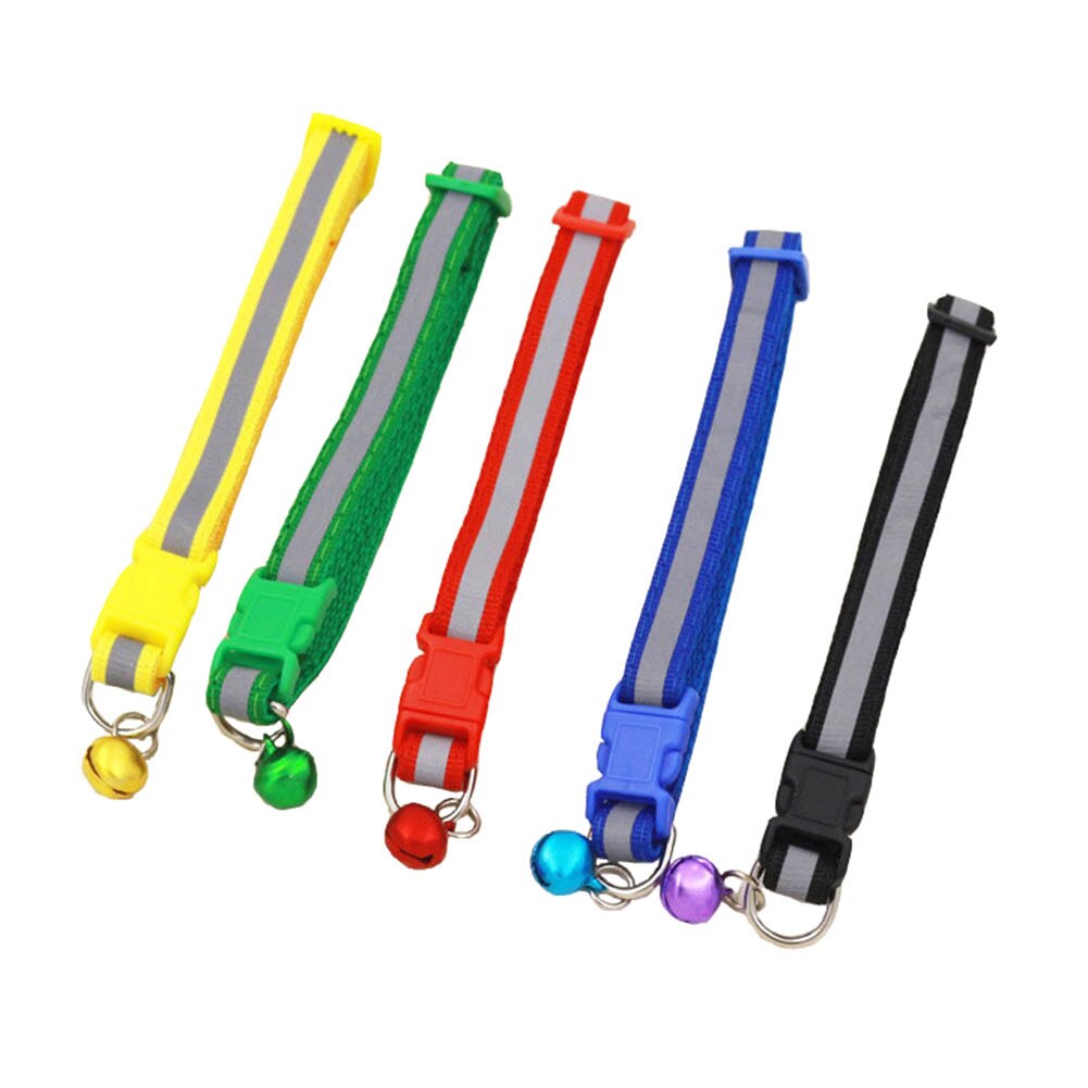 Collier pour animaux de compagnie coloré brillant | Collier de sécurité réfléchissant, avec boucle brillante, pour chiens, chats, chiot chaton, fournitures adorables