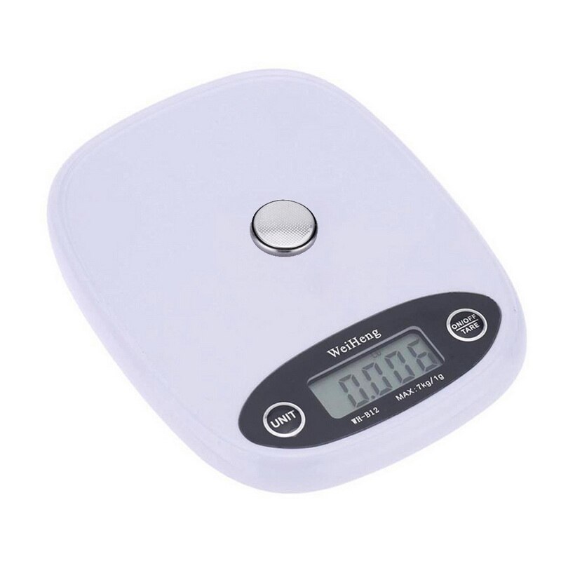 Junejour 7kg/3kg 0.1/1g Mini Kitchen Weight Scale High Precision LCD Digital Display Scale Gram Weighing Scale for Food Jewelry: 7 NObacklight NObowl