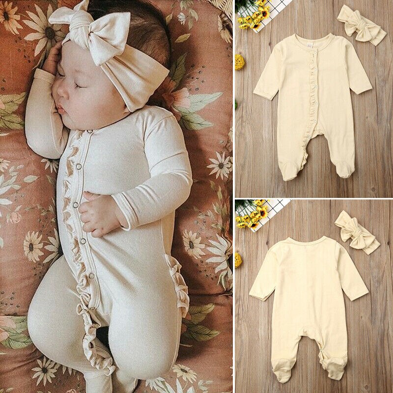 0-12M Baby Kids Baby Jongen Meisje Kleding Romper Bodysuit Jumpsuit Pyjama Nachtkleding Kleding Footies Romper