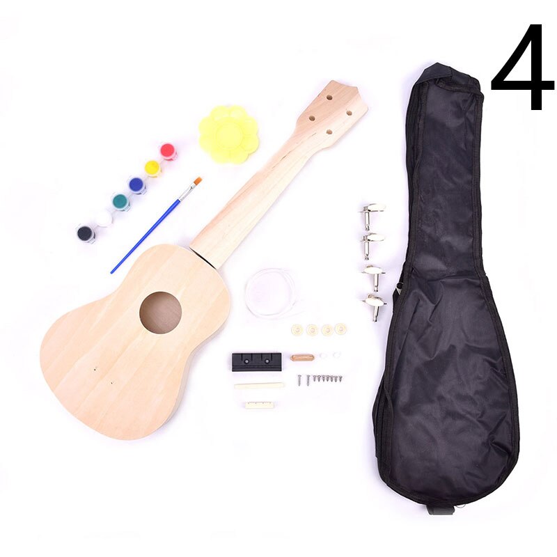 1 Pc 21" Ukulele Kit Musical Hawaiian Guitar With Bag, Tuner, Strap, Picks & More: 4