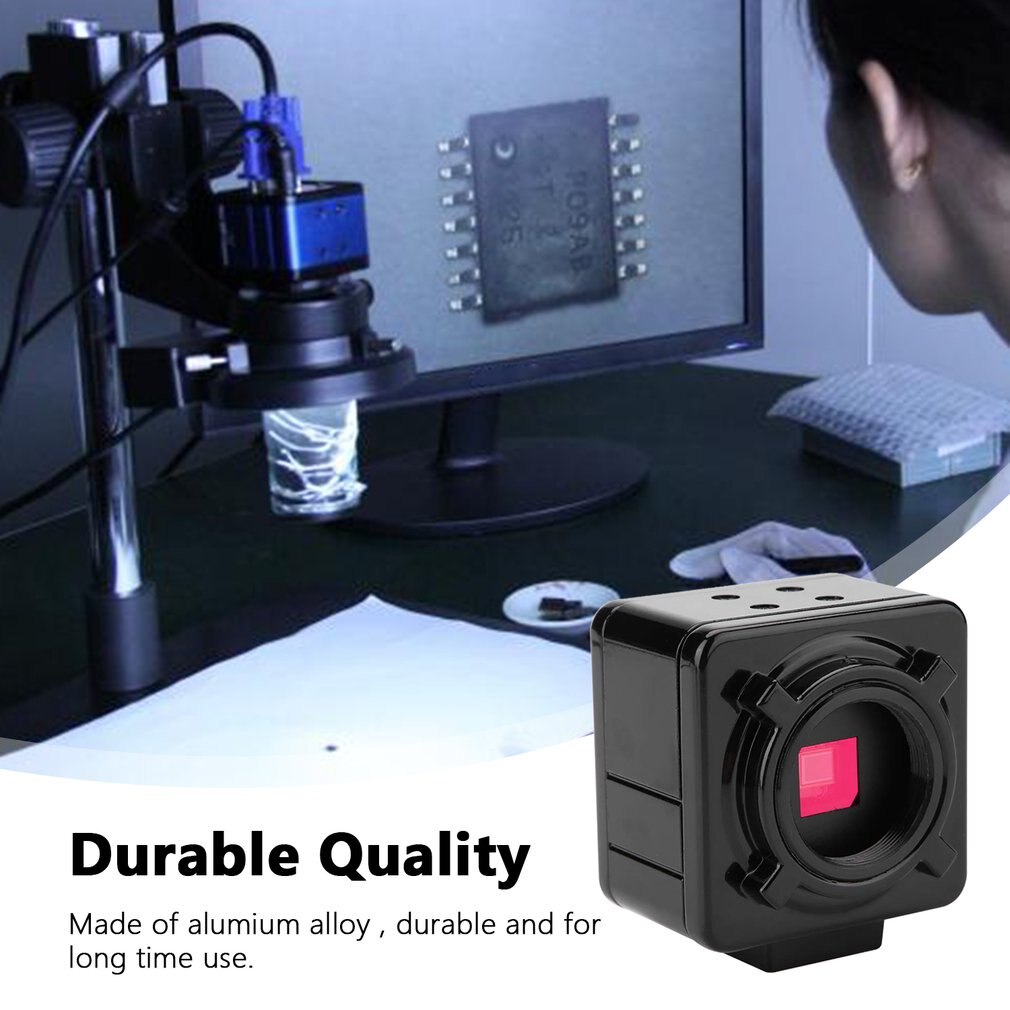 USB 2,0 HD 2MP CCD CMOS C/CS-Mount microscopio Industrial cámara con Cable 100-240V HDMI cámara de microscopio Industrial