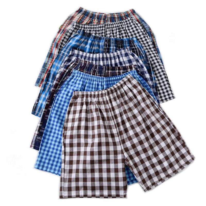 Summer Mens 100% Cotton Sleep Bottoms Pajamas Shorts Sleepwear Pants Pajamas Male home Sleep Shorts Men Sleeping Shorts XL-3XL