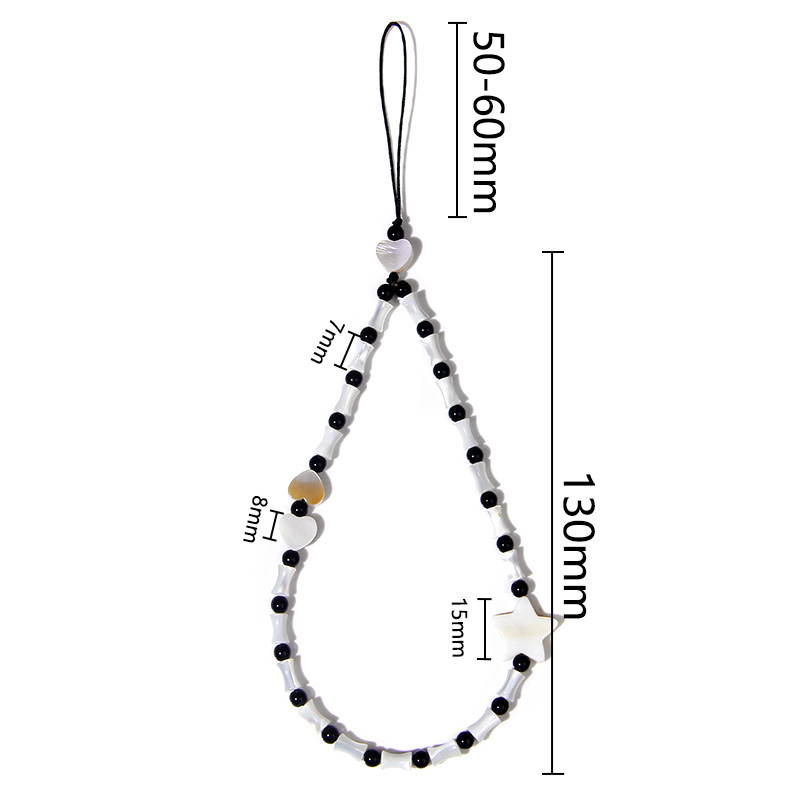 Heishi – bracelet de téléphone portable tendance, perles d'argile perlées, chaîne de téléphone, amour sourire fleur téléphone bijoux pour femmes Anti-perte: NO.10 Shell