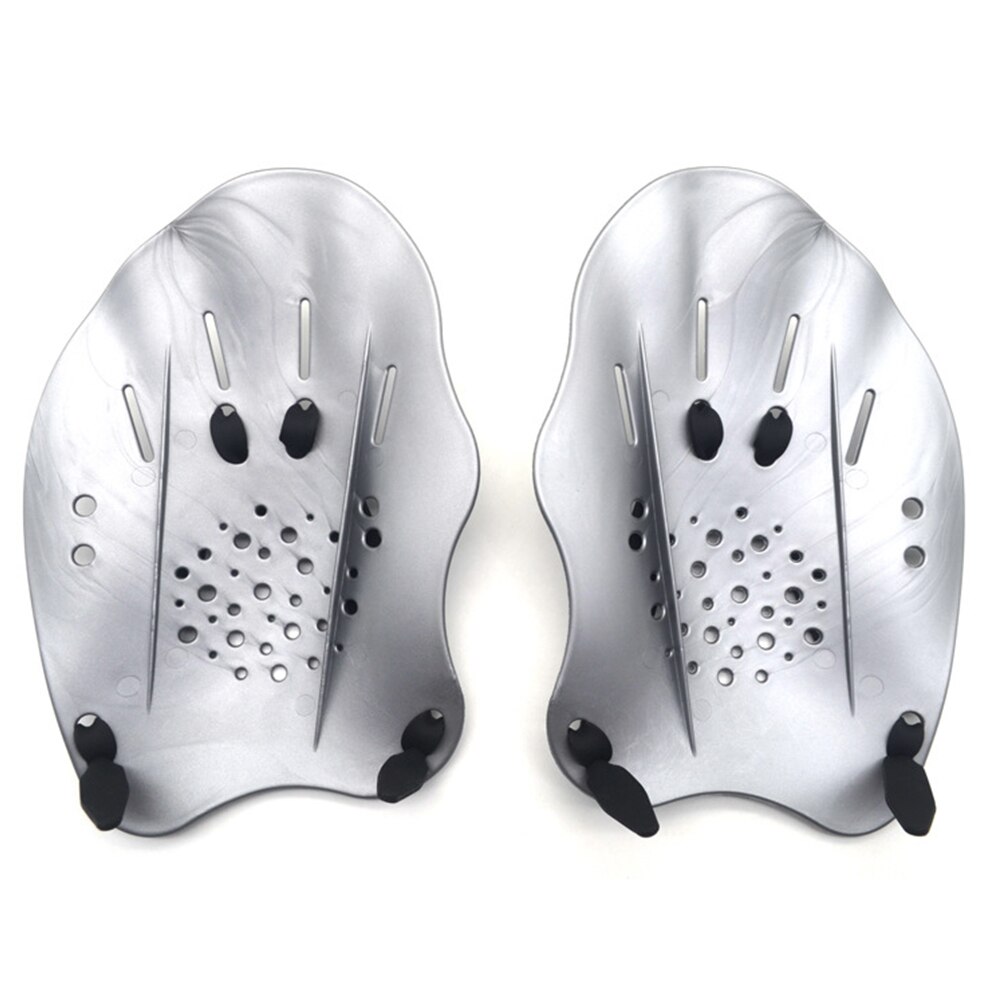 Accesorios de natación para hombres, mujeres y niños, manoplas ajustables de entrenamiento, manoplas con correas, almohadillas, aletas, novedad de: Gris claro