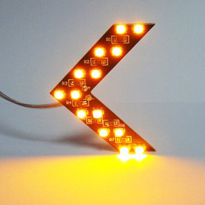 14 Smd Auto Arrow Light Voorruit Achteruitkijkspiegel Indicator Truck Scooters