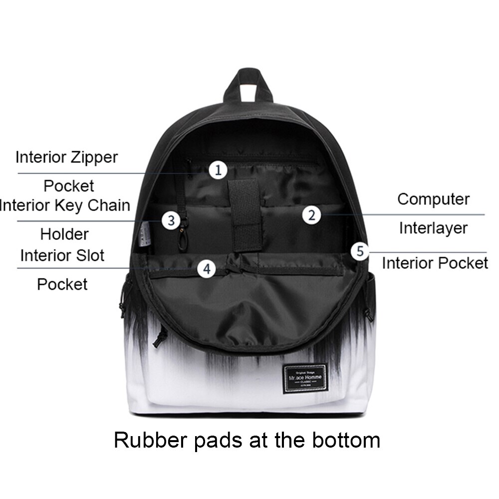 Unisex laptop rucksack frauen schule tasche für mädchen bunte leinwand reise rucksack männer wasserdichte rucksack junge college tasche