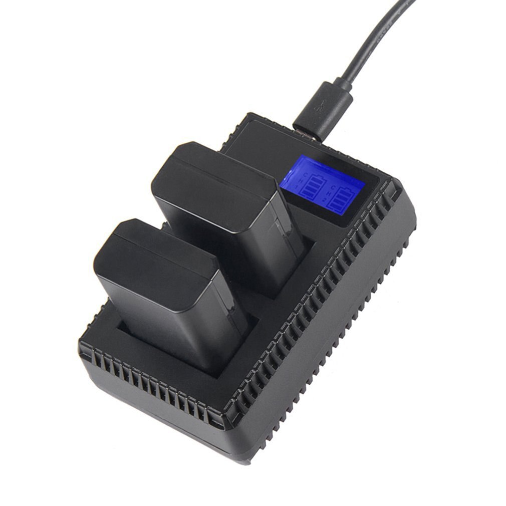 Lot de 2 batteries -3a appareil -3d numérique 1080 mah + chargeur lcd + câble usb pour -5 3