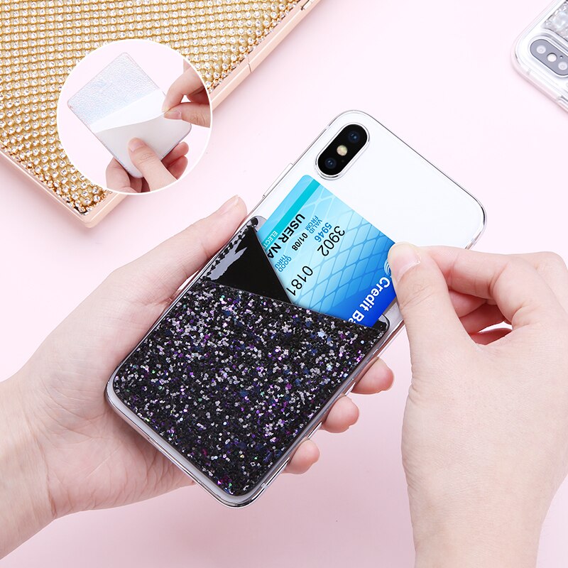 Floveme Sticker Kaarthouder Cover Voor Iphone 11 Pro Max X 7 Case Universal Credit Id-kaart Portemonnee Voor galaxy S9 S8 Plus