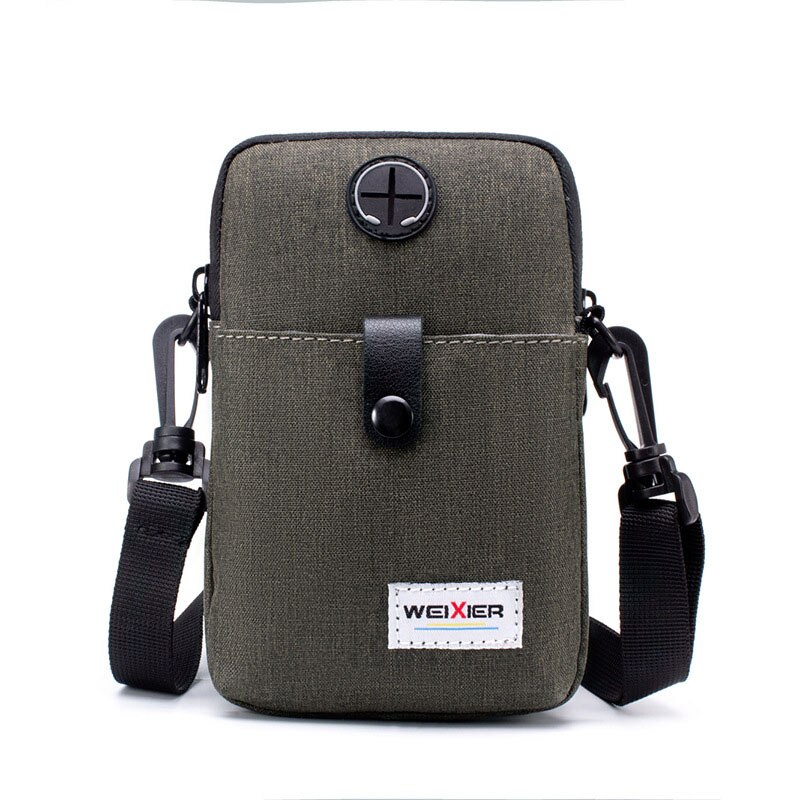 Mode Messenger Bag Telefoon Zak Crossbody Tas Voor Telefoon Schouder Handtas Multifunctionele Mannelijke Kleine Flap Kleine Tas: Green with buckle