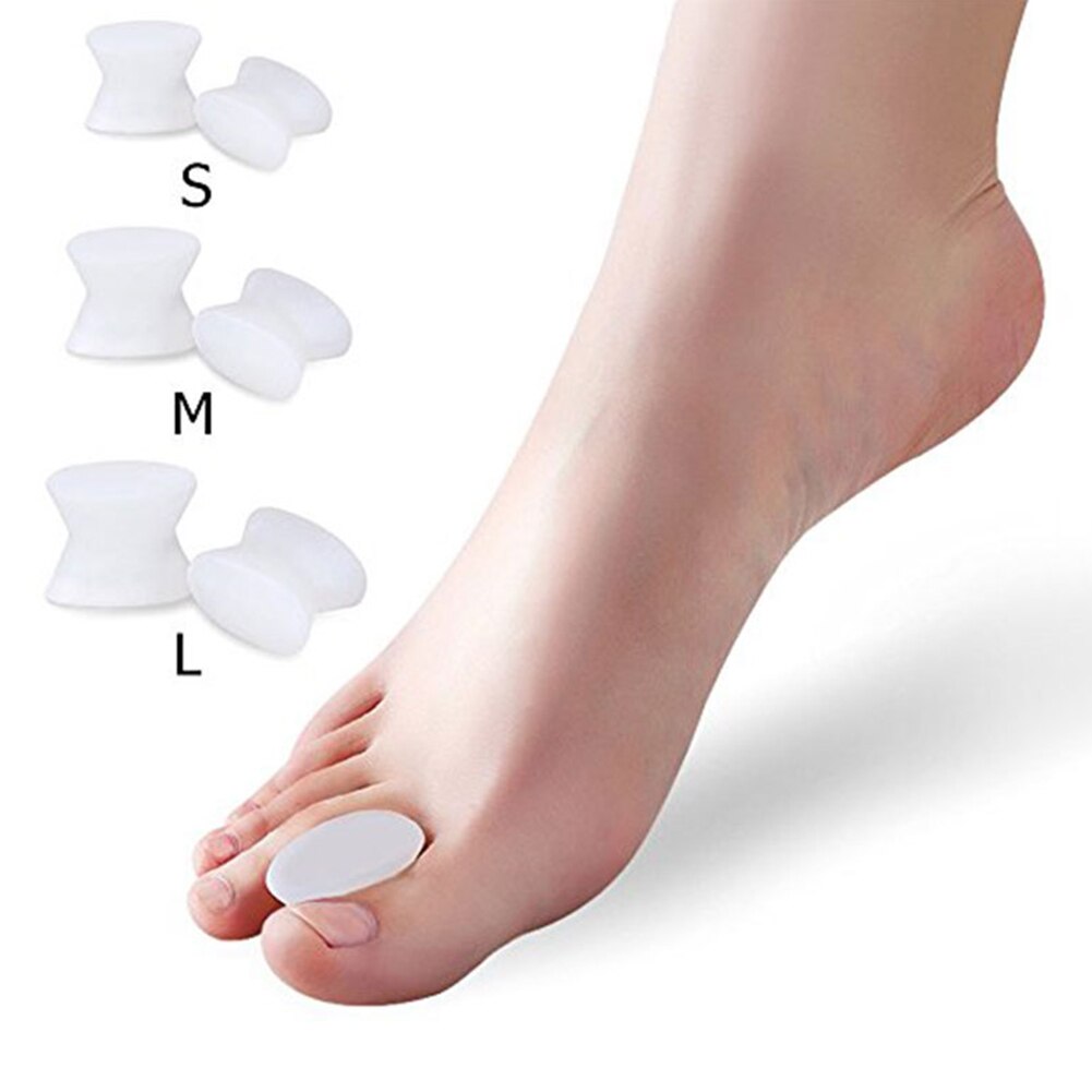 1Pair Gel Toe Separator Foot Care Tool Silicone Big Toe Bunion Straightener Valgus Hallux Bunion Protector Corrector Alignment
