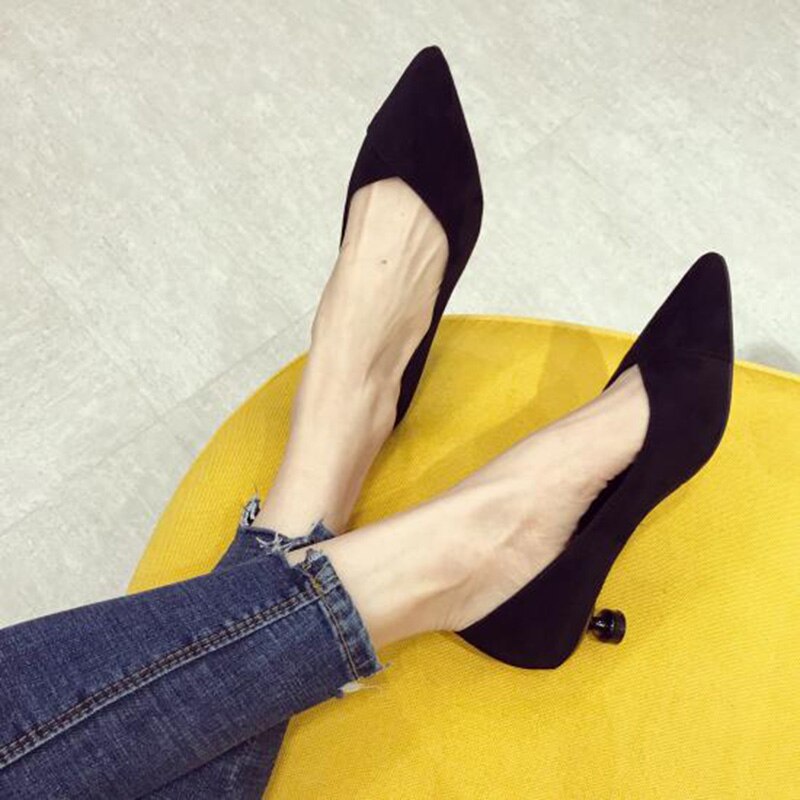 Lente damesschoenen kantoor dames hoge hakken pointe schoenen dames pumps dames hakken schoenen lage hakken 3cm a735