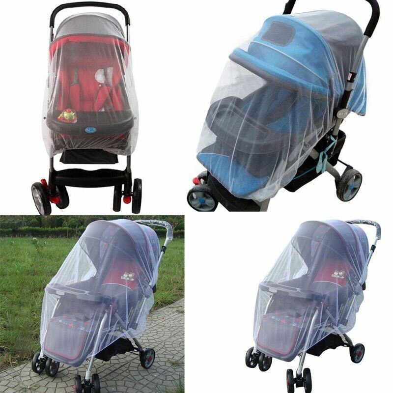Bebê recém-nascido criança infantil carrinho de bebê berço rede pushchair mosquito inseto net malha segura buggy branco