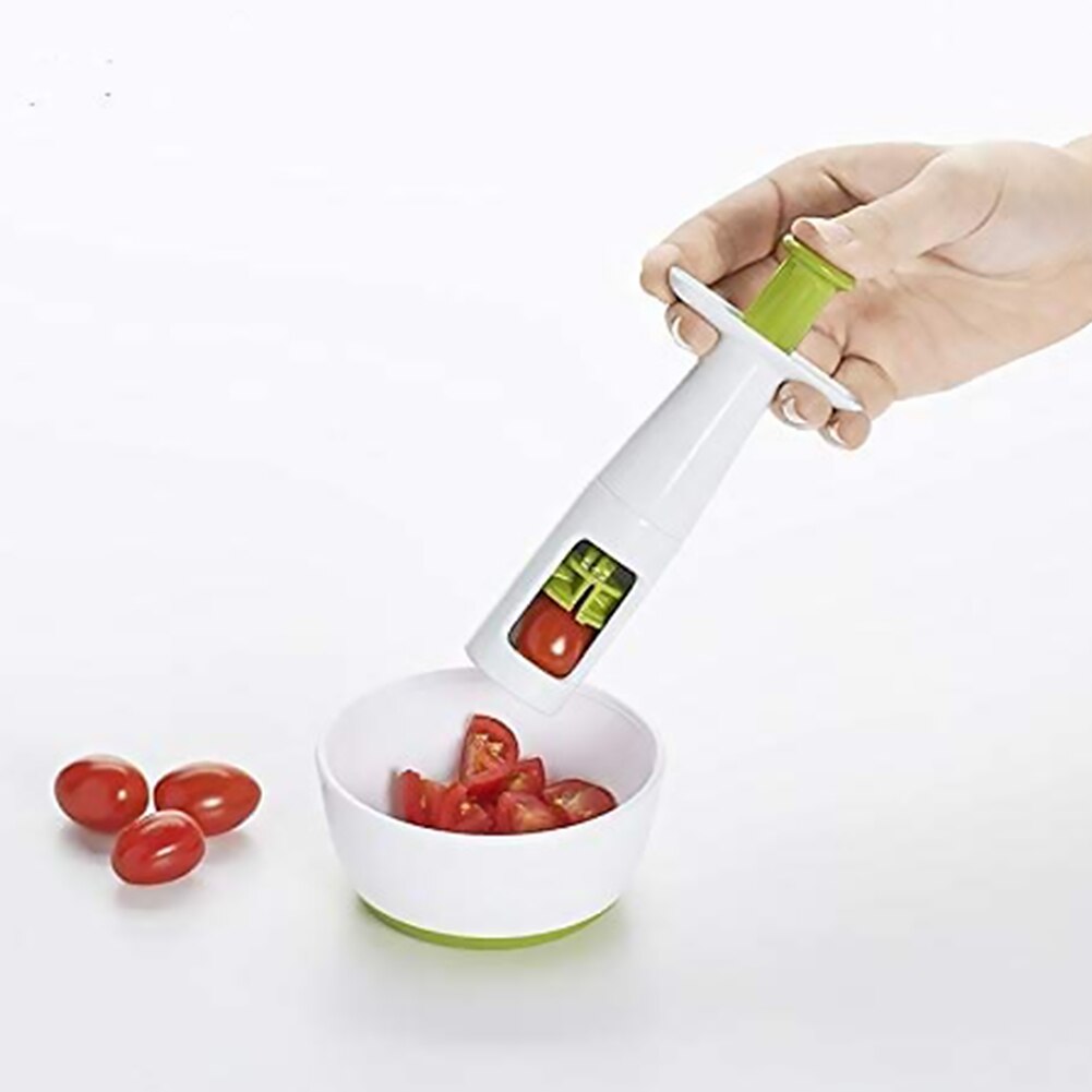 Extra Baby Voedsel Shredder Handpers Druif Cherry Tomaat Slicer Groente Fruit Cutter Kitchen Tools Gadgets