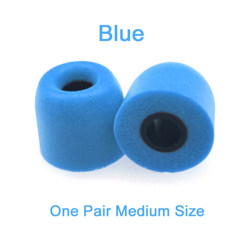 Originele kz-oordopjes met traagschuim (3 paar,  (6 stuks), geluidsisolerende comfortabele oorkussens, in-ear oordopjes voor de kz zsx  zs10 pro-hoofdtelefoon.: 1 paar maat m blauw