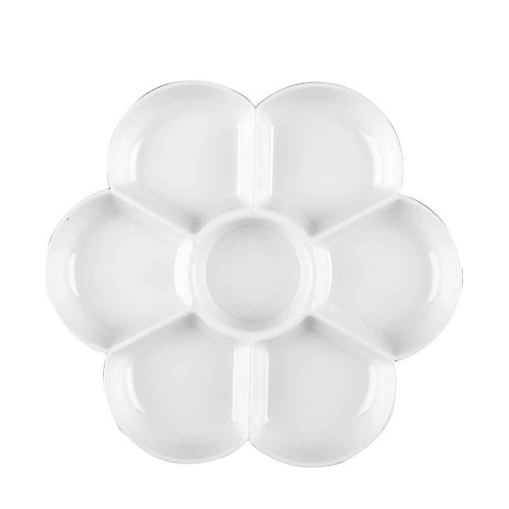 Plastic Palette Art Paint Plastic Drawing Tray Color Palette for Oil Watercolour White Painting Pallet School Painting Tools: White
