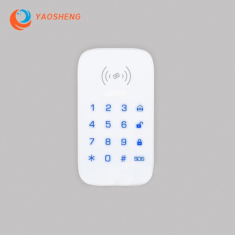 YAOSHENG Wireless Keypad For Smart Home Security System Extention Keypad For Burglar Fire Alarm Host Control Panel Support RFID