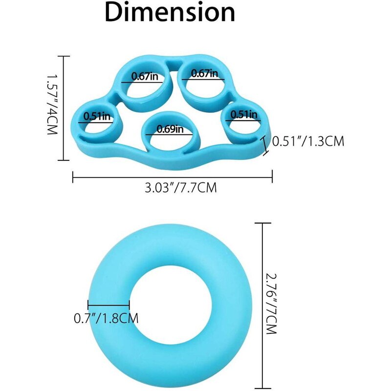 1 or 2 pcs Finger Stretcher Hand Resistance Bands Hand Extensor Exerciser Finger Grip Strengthener Strength Trainer Gripper Set