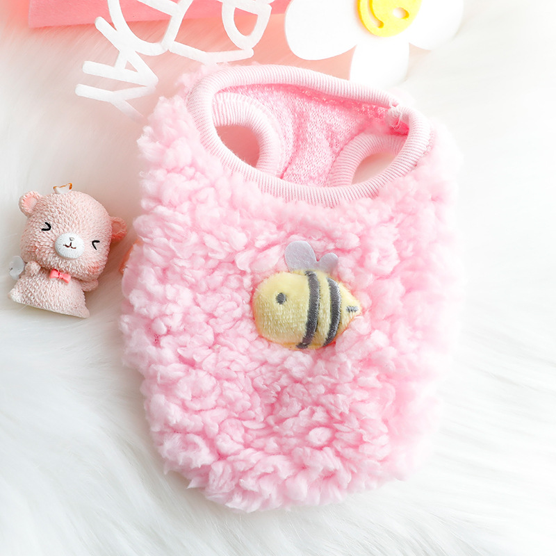 Pasgeboren Kat Kitten Fluwelen Kleding Winter Warm Kleine Huisdier Trui voor Kleine Dieren Bunny Truien Kleding Theekopje Poedel XXXS: S / Roze