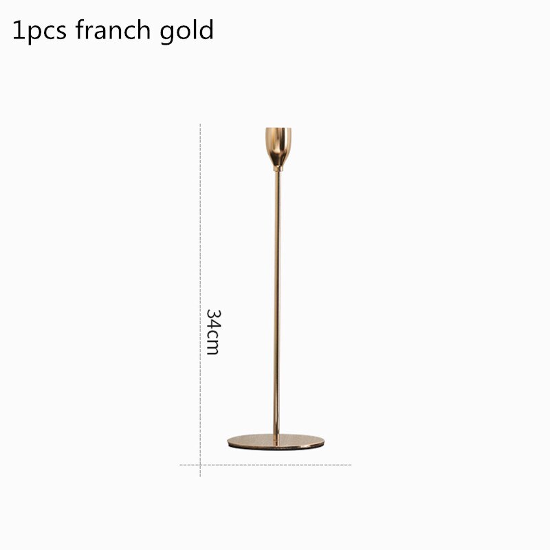 3 st/ set europeisk ljusstake i metall enkel guldbröllop dekoration bar fest vardagsrum dekoration heminredning: Franch 33