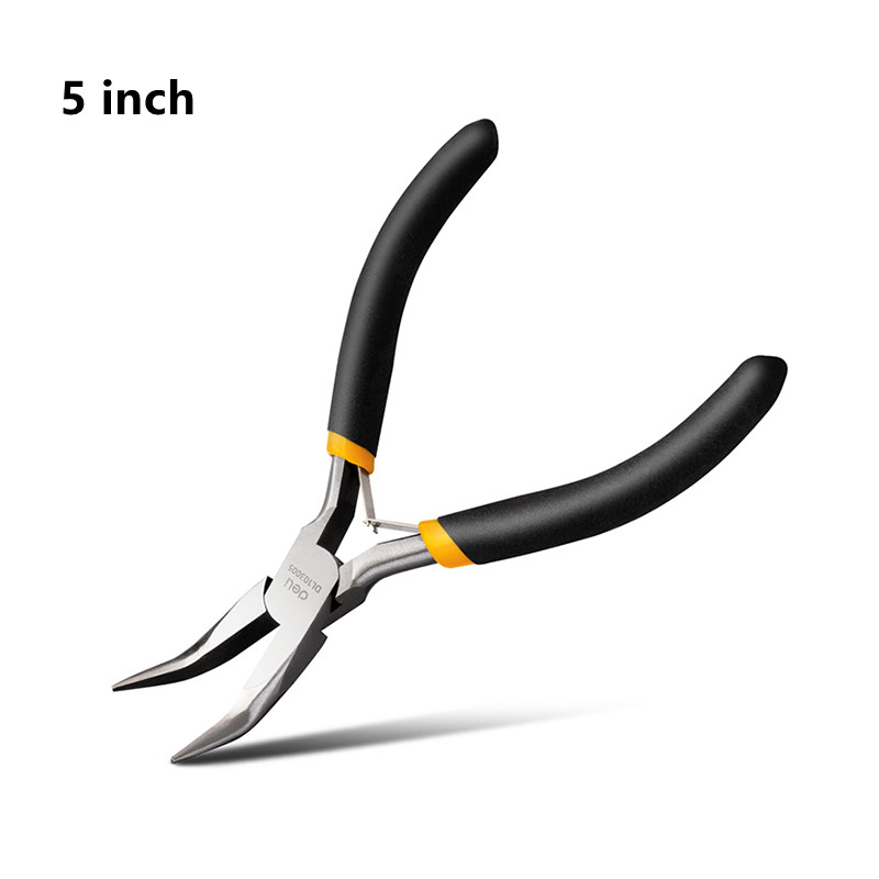 Deli 1Pcs Mini Tang Kniptang Vastklemmen Strippen Draad Krimptang Kabel Snijders Lange Neus Tang Voor Sieraden Maken gereedschap: lichtblauw