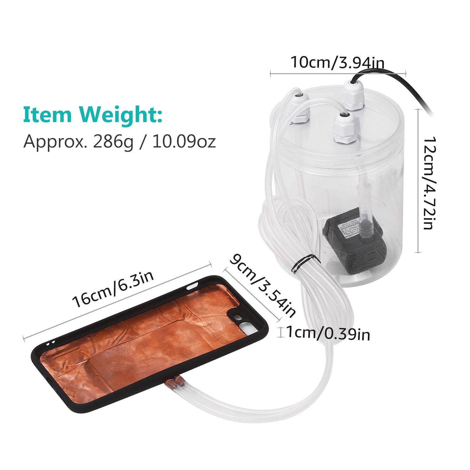 Water-cooled Cell Phone Radiator For iPhone X/11/XP/ Max Smartphone Cooling Case Water Pump Mobile Phone Cooler